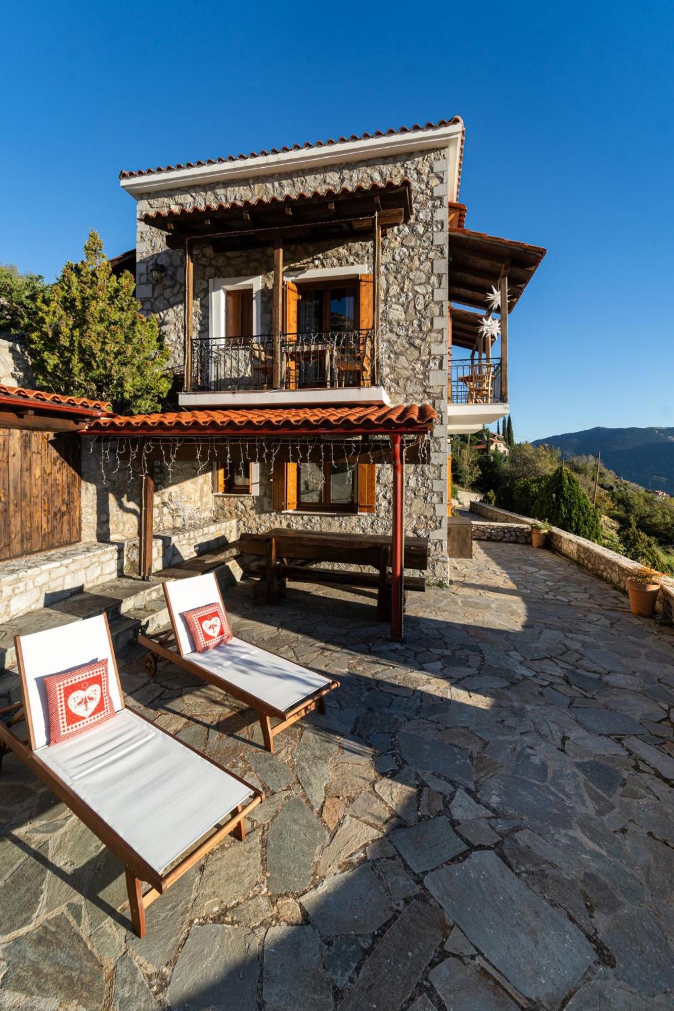 Rock Dandy Deluxe Chalet In Arachova - Delphi, Sauna, Prv Parking, Amazing View Exterior foto